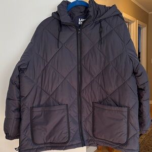 Lands' End Black Puffer Jacket
